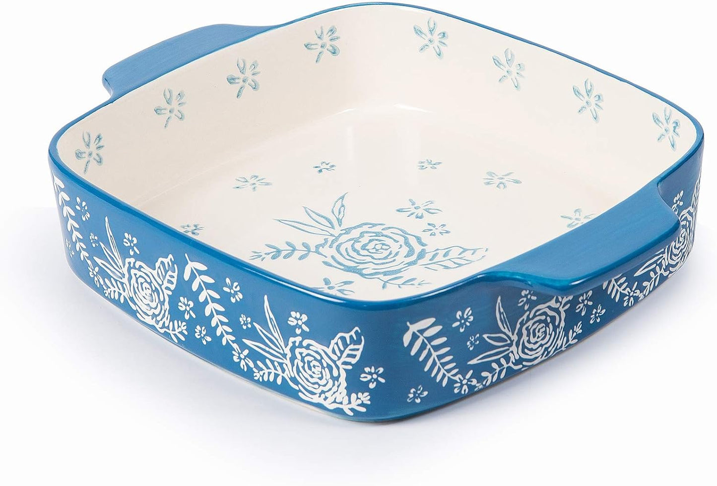 Wisenvoy Baking Dish Ceramic Brownie Pan 9x9 Baking Pan Casserole Dish Lasagna Pan Square Rose Bakeware Sets