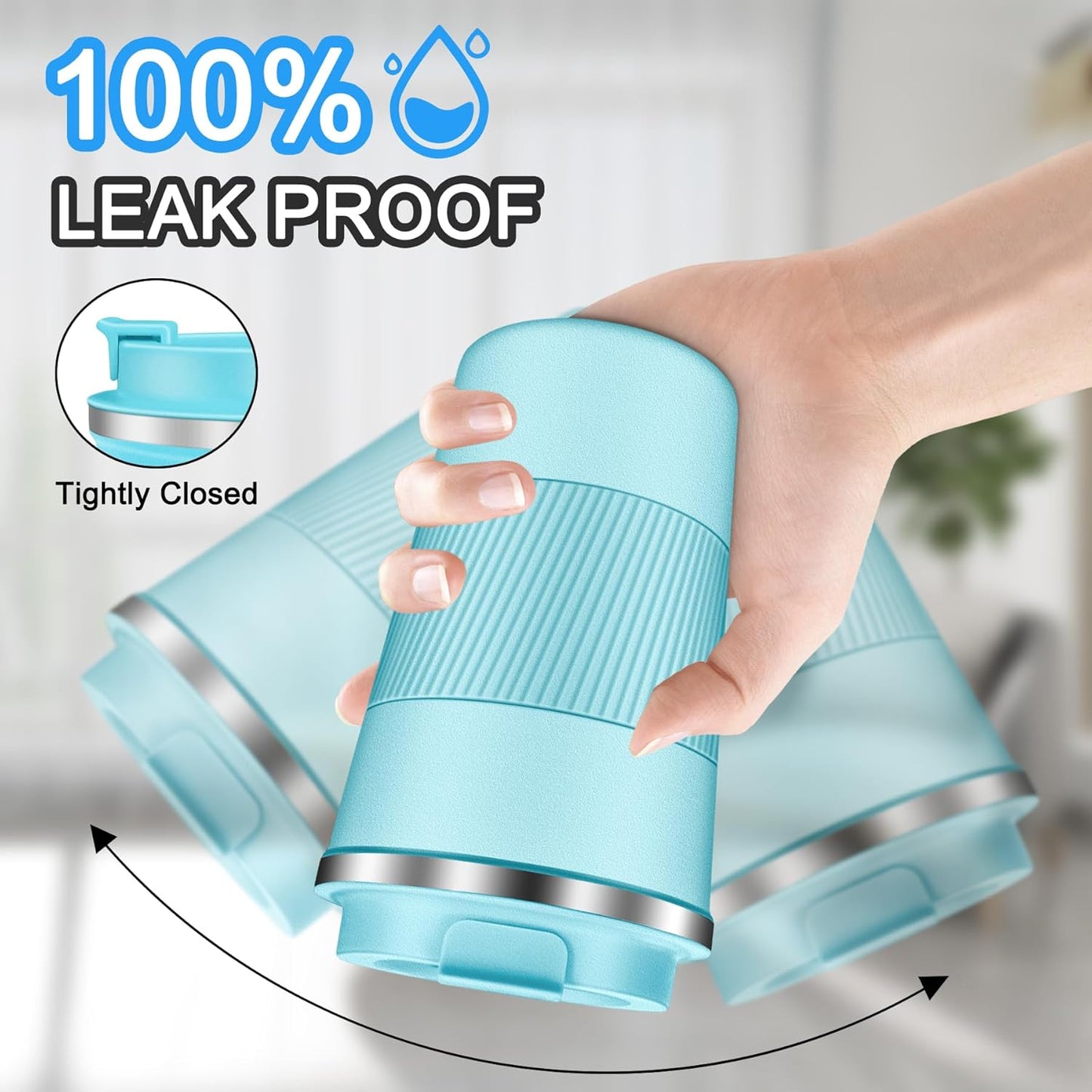 Coffee Travel Mug 12oz Insulated Coffee Mug with Lid Portable Spill-Proof Coffee Travel Mug No Handle Reusable Stainless Steel Mug Keeps Cold and Hot Suitable for Car, Daily, Travel and Gifts