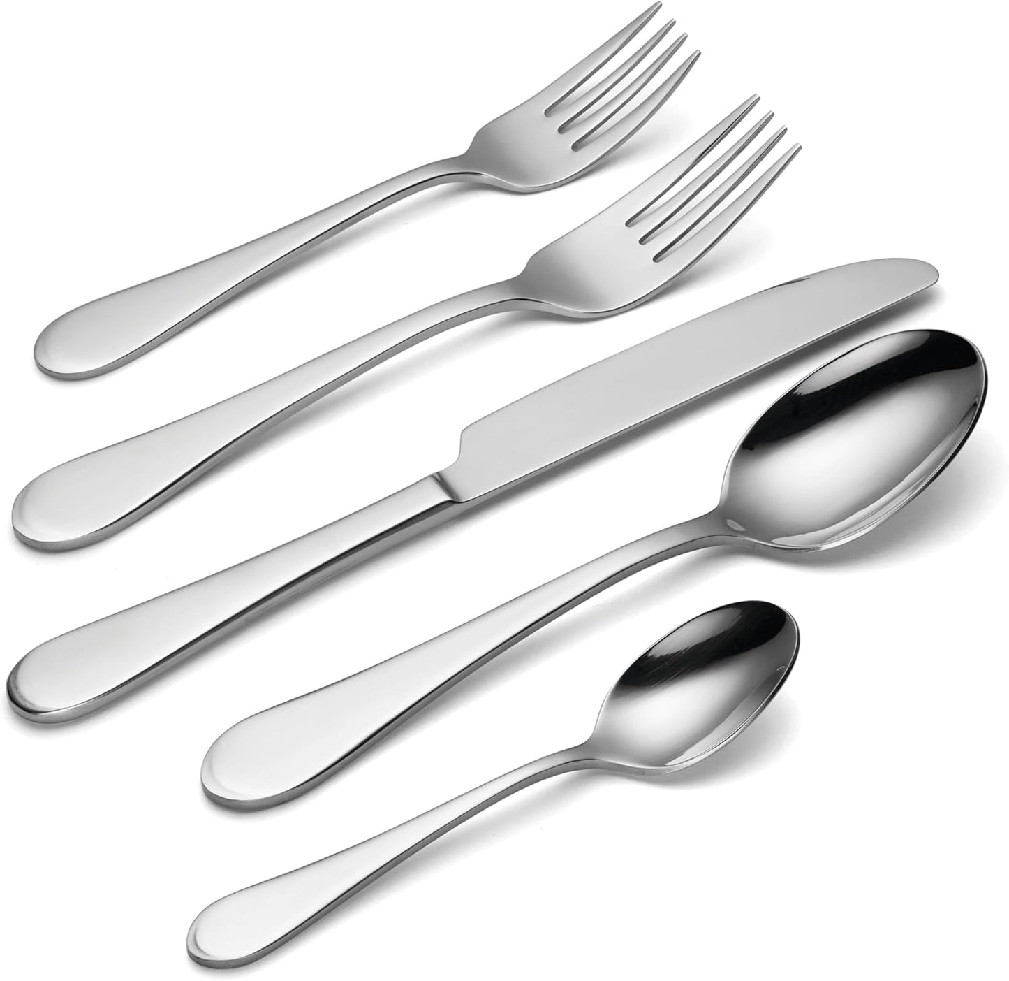 Oneida Icarus 45-Piece Flatware Set, Service for 8, Silver