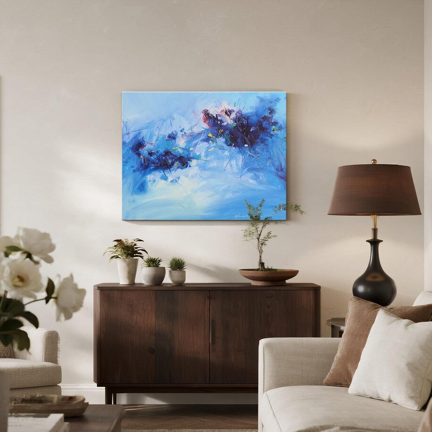 Gloliv Canvas Wall Art – Abstract Wall Decor Painting, Artist-Authorized Reproduction Canvas Prints, Modern Wall Art Decor for Living Room, Bedroom, or Office 23"x20"