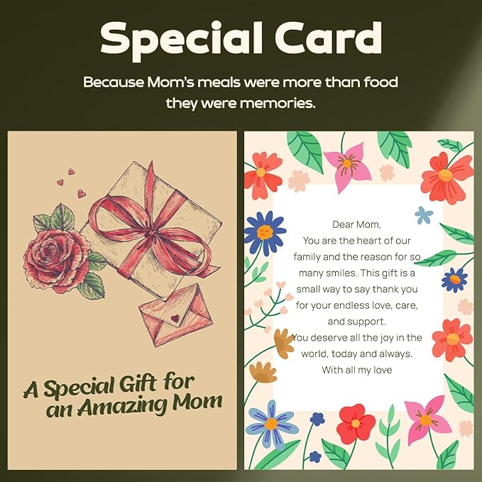 Cooking gifts for women, 6-Piece Bamboo cooking utensils with Spatulas & Spoons, Wooden Utensils, Heat-Resistant, Eco-Friendly Kitchen Utensils for Kitchen gifts for mom (Christmas Gifts for women)