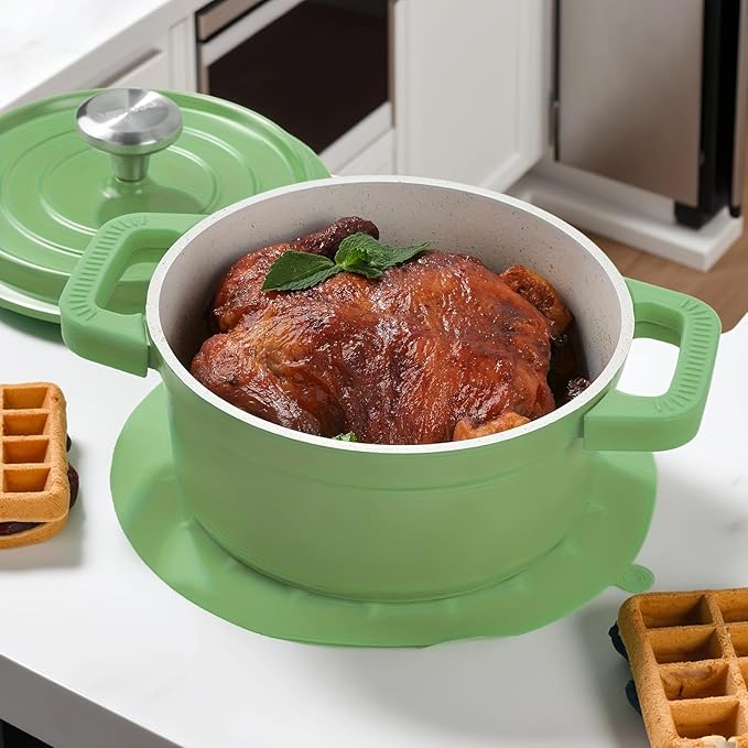 small soup pot with lid,2.6 Quart Granite Casserole Small Soup Pot Pasta Cooking Pot,Dual Handles, Small-Duty Cookware for Braising, Cook soup