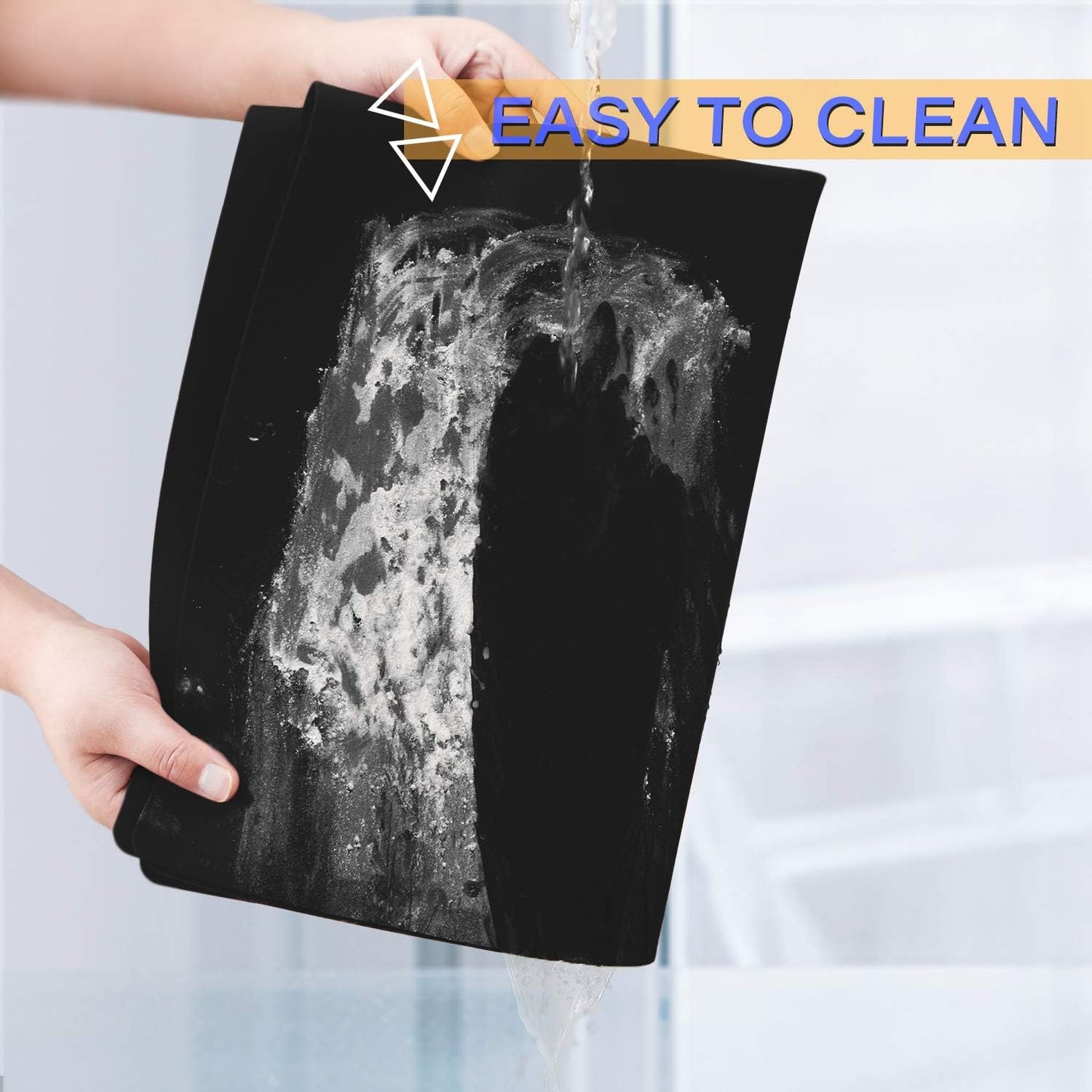 Gartful Black Extra Large Silicone Mat, 23.6 x 15.7 inches Silicone Craft Sheet, Resin Casting Molds Mat, Countertop Protector, Placemat Table Saver Pad, Reusable Nonstick Nonskid