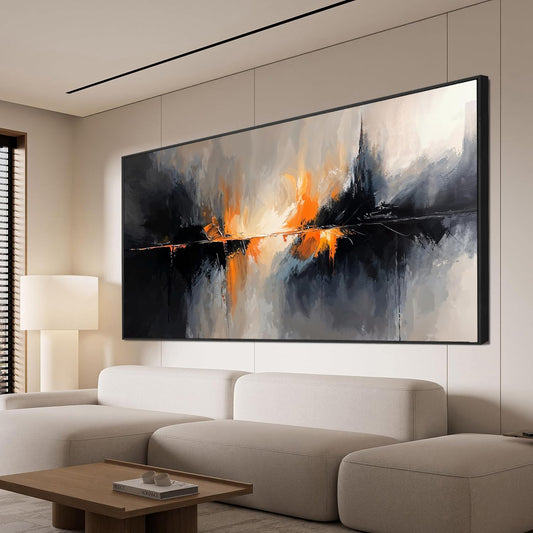 Abstract Wall Art Decor Black And White Wall Art Oversized Framed Wall Art Prints Art Work for Wall Decor Large Modern Wall Art Decor Abstract Canvas Art Bedroom Office Decorations 29" X 58"