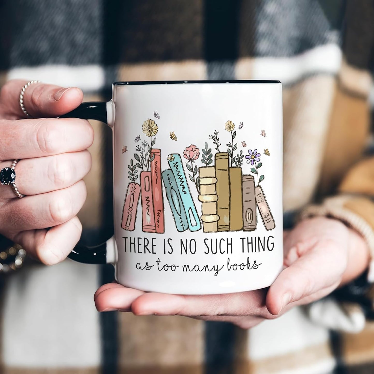 Hyturtle Book Lover Coffee Mug 11oz - There Is No Such Thing - Gifts For Book Lover On Christmas, Birthday - Librarian Mug for Women - Bookish Gift - Bookworm Cup - Gift For Her - Gifts for Readers
