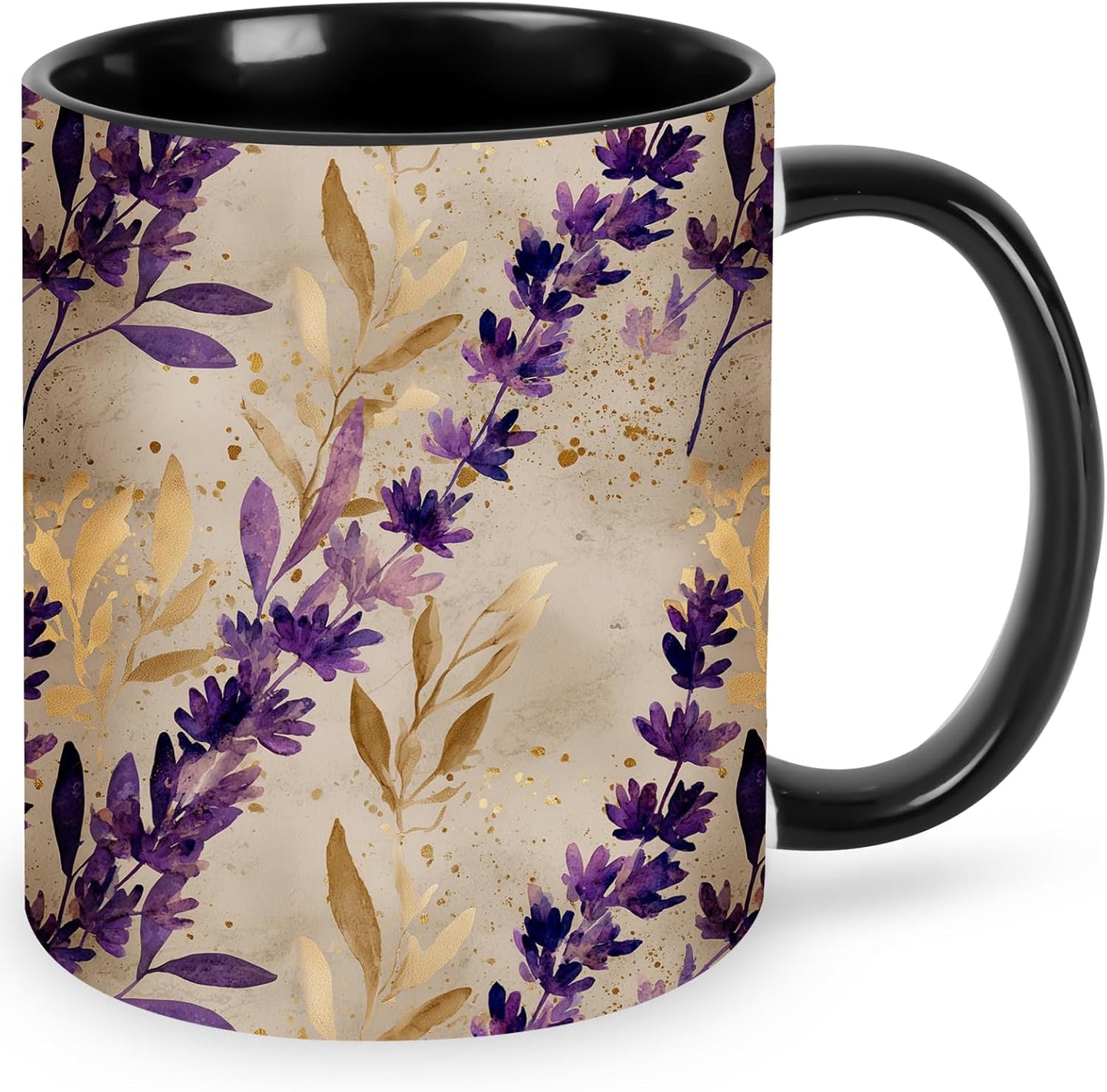 FyLybois Floral Coffee Mug Ceramic Coffee Cup with Handle Microwave Safe for Home or Office Gifts for Women and Men