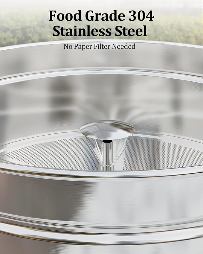 100 Cups Coffee Urn - 14L Commercial Coffee Maker with Hot Beverage Dispenser and Keep-Warm Function,Coffee Pot for Events,Offices,Parties and Catering,Sliver