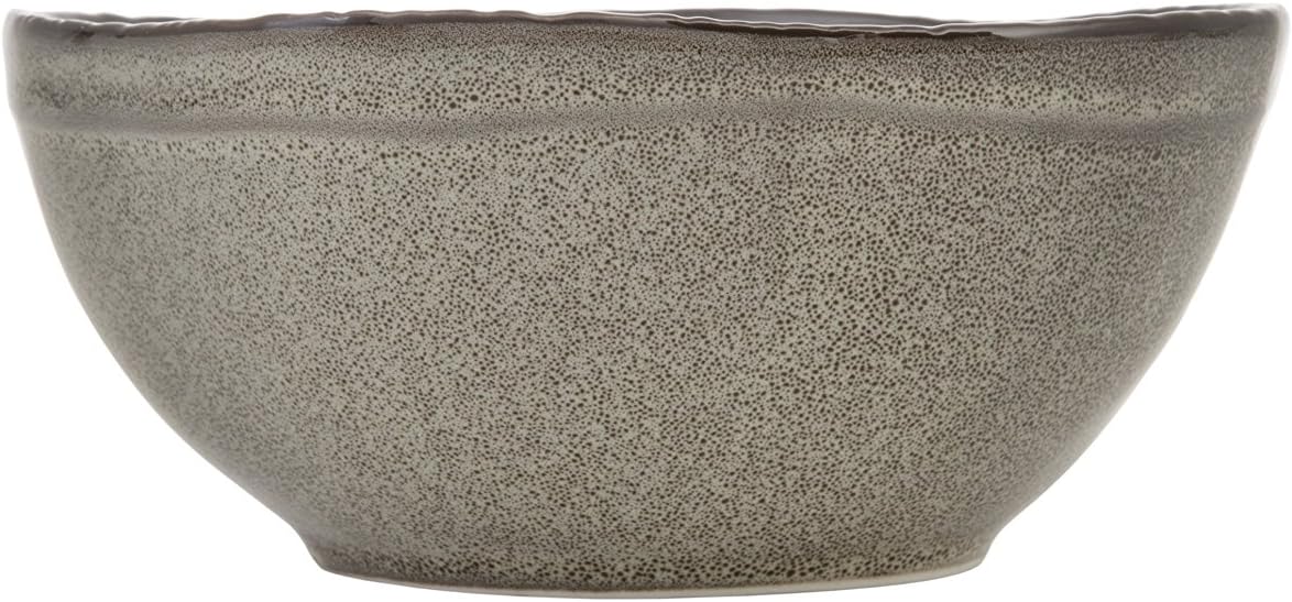 D&V 6 Piece Stōn Porcelain Dinnerware Bowl Set, 5.5" x 2.5", Mist