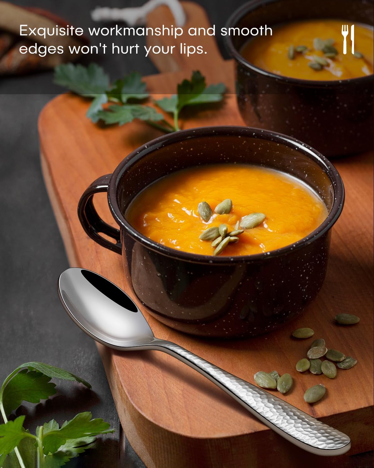 Hammered Silverware Set, Ollex 60-Piece Silver Flatware Set for 12 Mirror Finish Stainless Steel Eating Utensils Sets Include Forks Spoons and Knives Tableware Kitchen Cutlery Sets, Dishwasher Safe