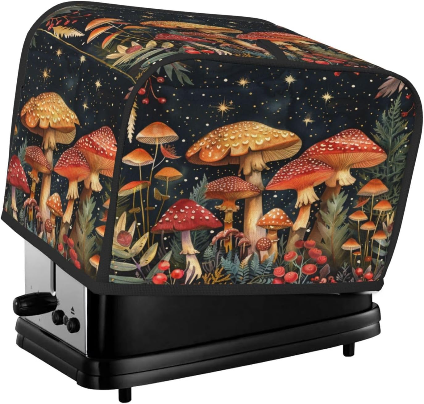 Toaster Cover 2 Slice Mushroom Forest Vintage Kitchen Small Appliance Covers with Pockets Dust and Fingerprint Protection