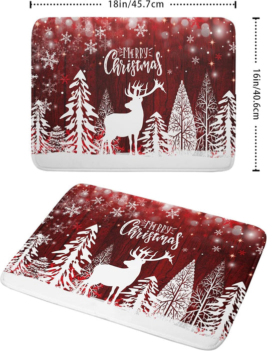 Christmas Dish Drying Mats for Kitchen Counter 16x18 Inch Merry Christmas Happy New Year Snowflake Microfiber Drying Mat Kitchen Accessories Fast Dry Dishes Pad Dish Rack Drainer Mat for Coffee Bar