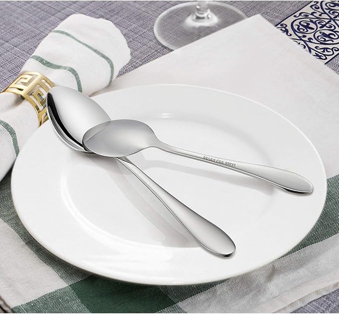 LIANYU 30 Piece Silverware Set for 6, Stainless Steel Flatware Cutlery Set, Tableware Eating Utensils Include Forks Knives Spoons, Mirror Finish, Dishwasher Safe