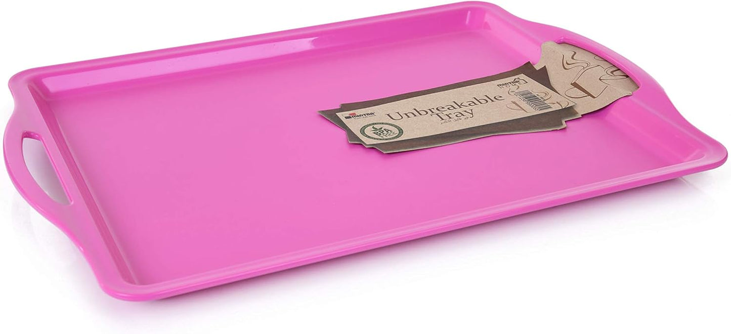 Mintra Home Durable Serving Tray - (6pk, Purple) Unbreakable, Breakfast, Cafeteria, Fast Food, Handles