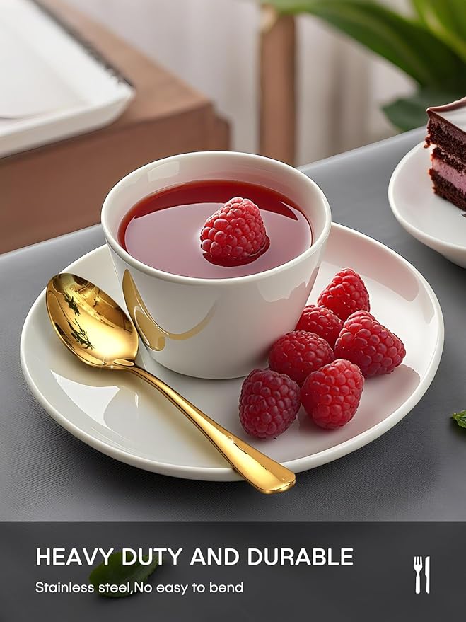 Gold Silverware Set for 8, 40 Piece Food-Grade Stainless Steel Flatware Set, Rust-proof Mirror Polished Cutlery Utensil Set Include Knives Forks Spoons for Kitchen Restaurant,Dishwasher Safe