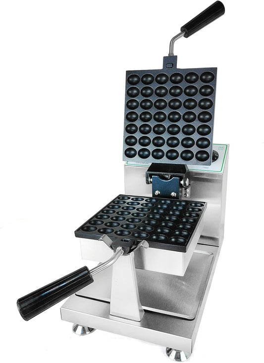 42 PCS Egg Waffle Maker,Non-Stick Bubble Waffle Maker,Commercial Mini Waffle Machine,Adjustable Temp & Time Mini Cake Maker,for Kids and Families (42 PCS)