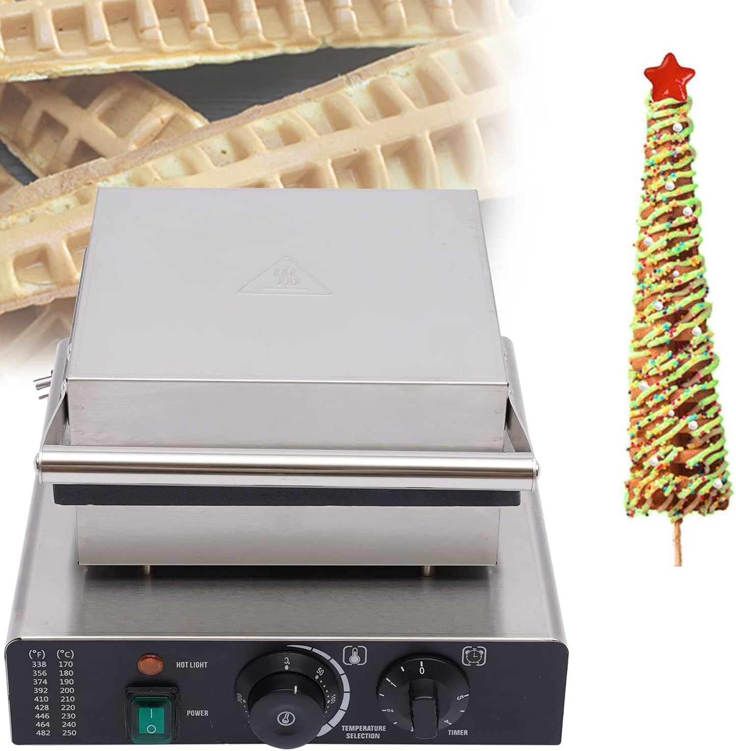 4PCS Electric Stick Waffle Pancake Maker,Non-stick Pancake Baker Machin,110v Rotated Muffin Maker Machine,Electric Muffin Maker Stainless Steel for Home Kitchen,control 50-300℃