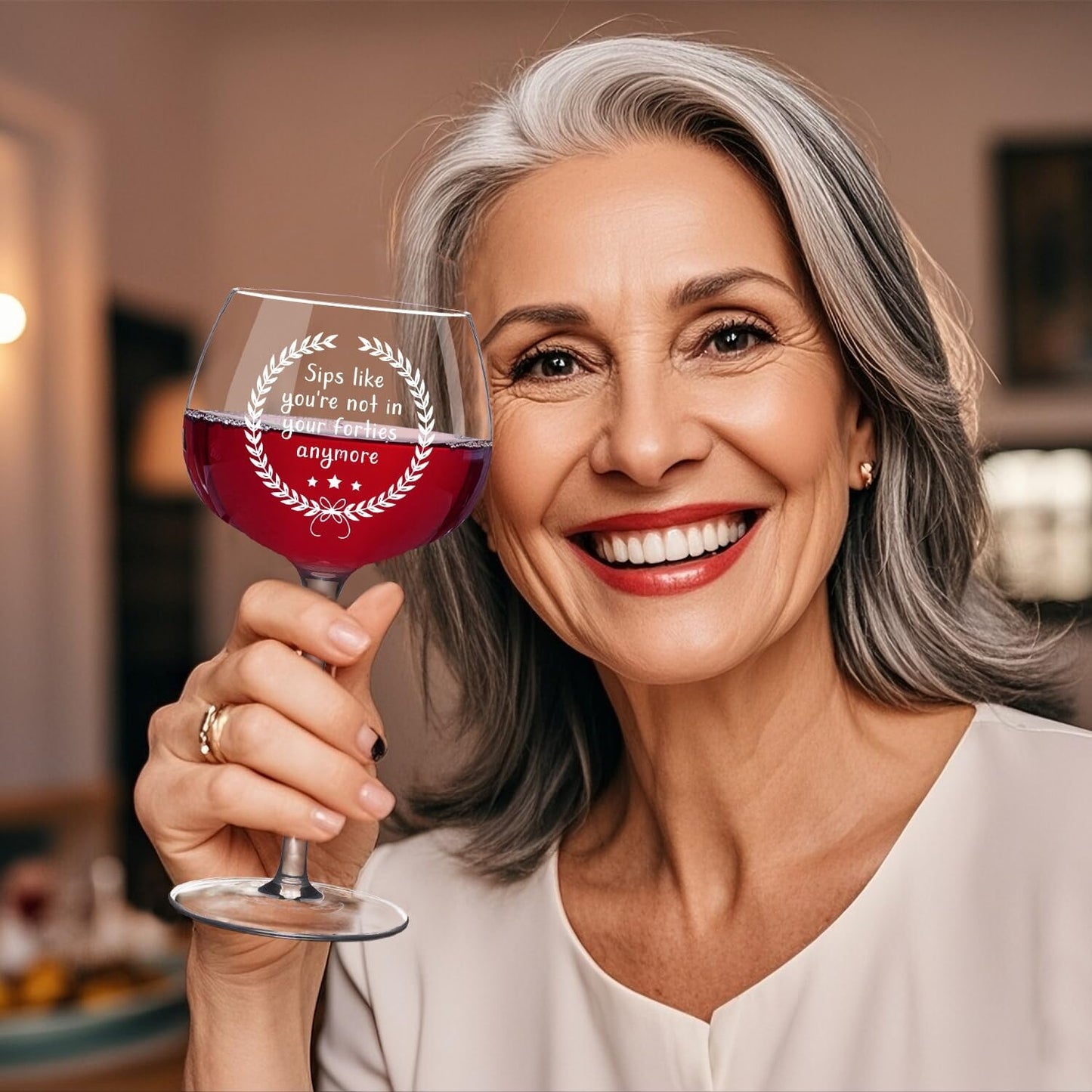 50TH Birthday Gifts for Her Women, Funny Happy 50TH Birthday Decorations for Women, 50 Year Old Gifts for Woman, Unique Wine Glass Gift Ideas for Woman Friends Sister Mom Wife Aunt Turning 50