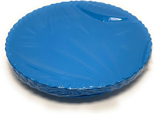 Mintra Home Curly Collection (11.75in Large Plate 6pk, Blue)