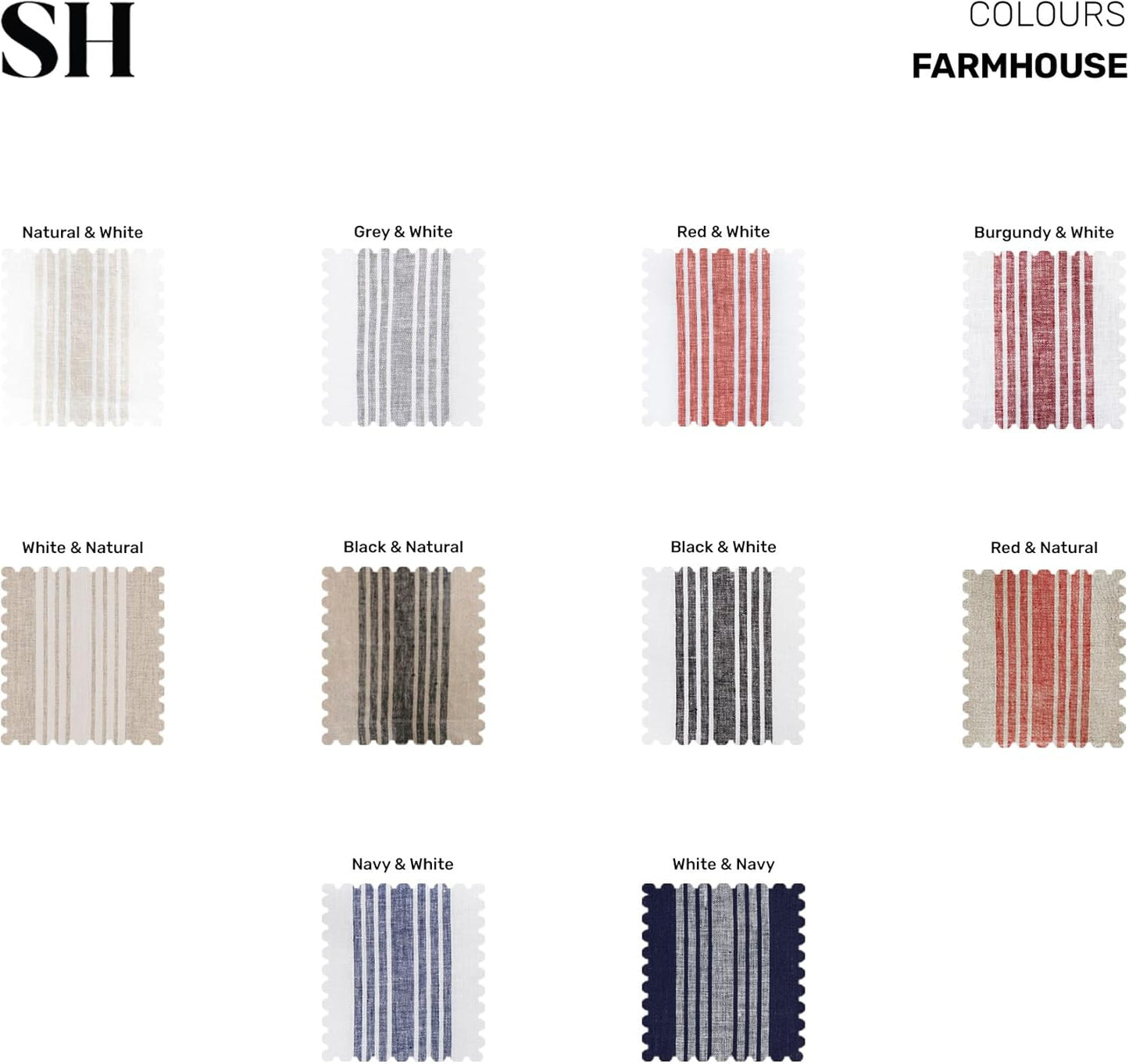 Solino Home Linen Striped Table Runner 108 Inches Long - Farmhouse 100% Pure Linen Navy and White Dining Table Runner 14 x 108 Inch for Fall, Autumn, Thanksgiving, Christmas, Holiday