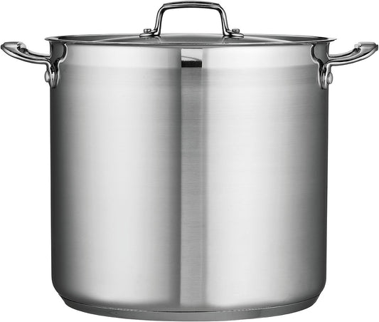 Tramontina Gourmet Stainless Steel 20-Quart Large Stock Pot with Lid
