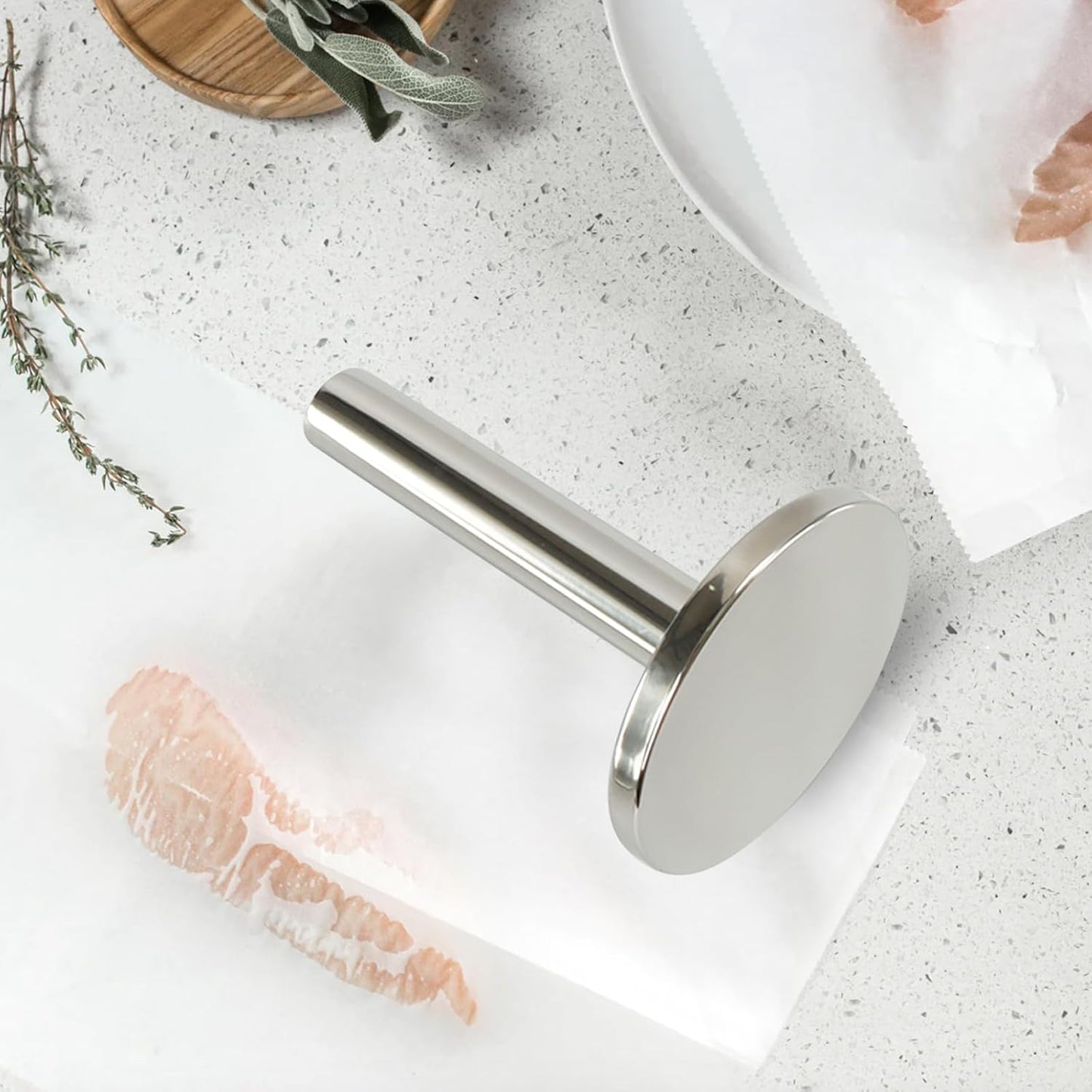 KAYCROWN Meat Tenderizer Hammer, Meat Pounder Flattener, Stainless Steel Kitchen Meat Mallet for Flattening Steak Beef Poultry, Meat Pounder Tenderizer, Chicken Flattener Tool