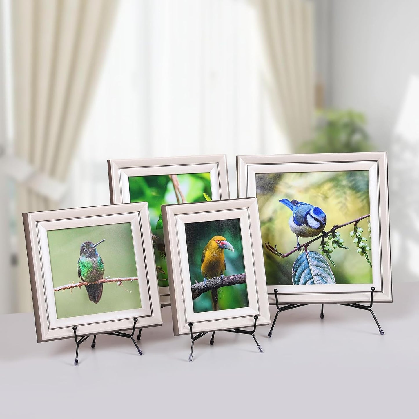 6-Pack Upgraded Anti-Slip Plate Stands for Display, 4/6/8 Inch Decorative Iron Plate Holders, Easel, Frame, Book, Card, Plaque, Picture Display Stands