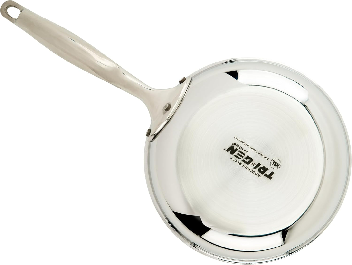 WINCO Tri-Ply Frying Pan, Silver