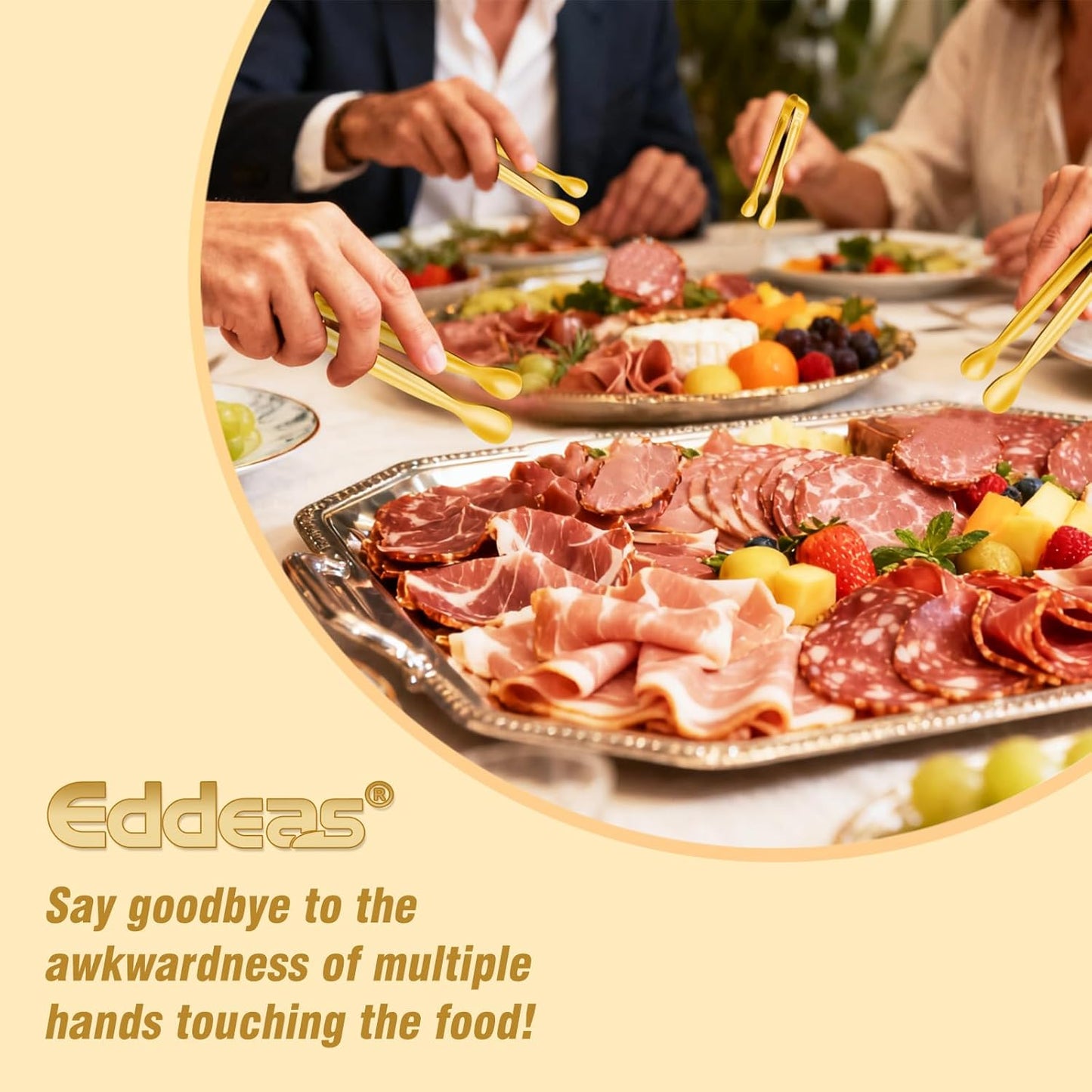 12PCS Mini Tongs For Serving, 2 Sizes 6 & 4 Inch Ice Tongs Mini Gold Sugar Stainless Steel Tong, Small Kitchen Tiny Food Tongs for Appetizers,Tea Party, Coffee Bar,Desserts & Ice Bucket