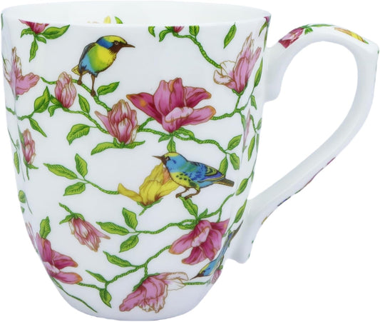 14oz Cute Coffee Mugs for Women Cute Mugs Bone China Floral Coffee Mug Teacups for Mom Women Birthday Gifts Christmas Gifts