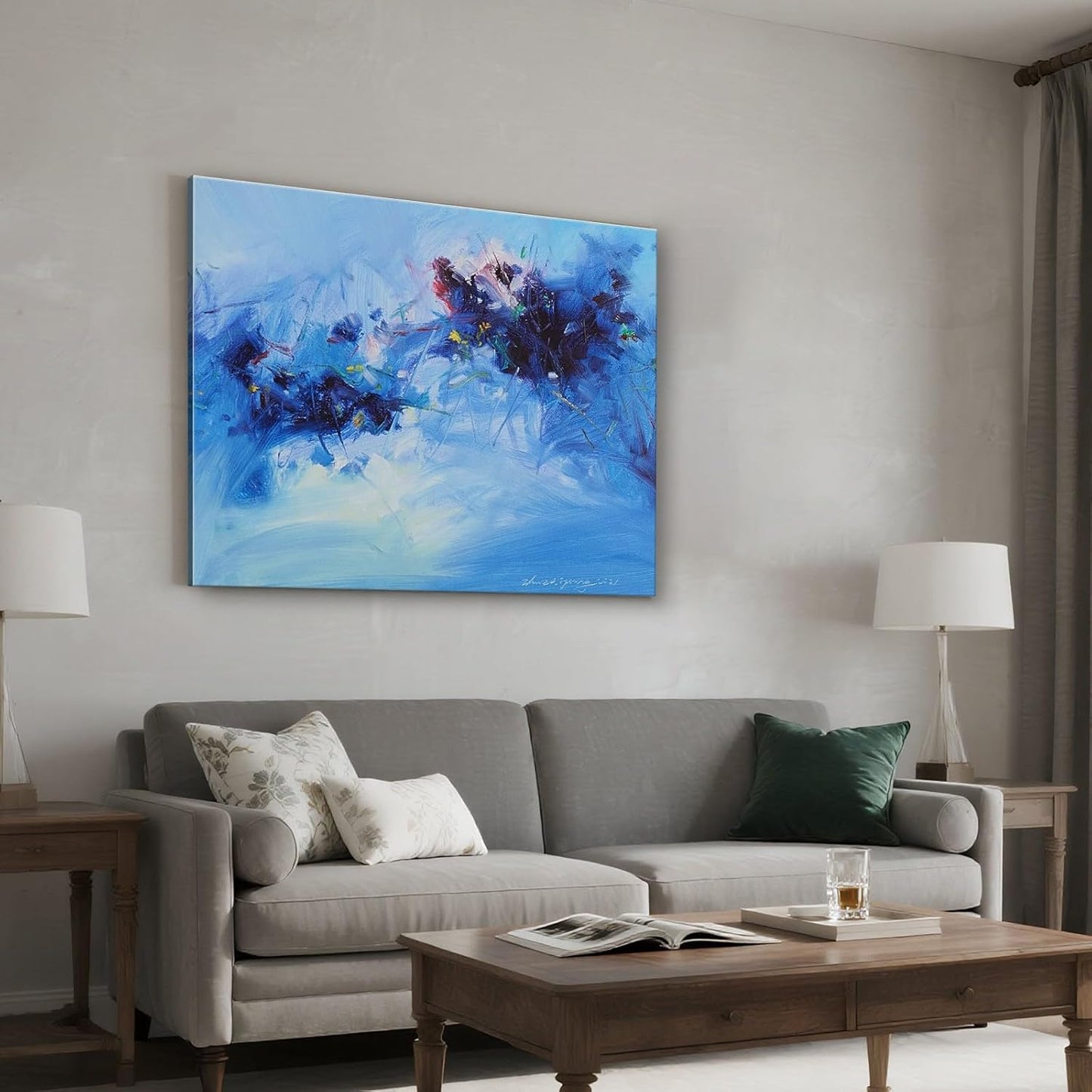 Gloliv Canvas Wall Art – Abstract Wall Decor Painting, Artist-Authorized Reproduction Canvas Prints, Modern Wall Art Decor for Living Room, Bedroom, or Office 32"x24"