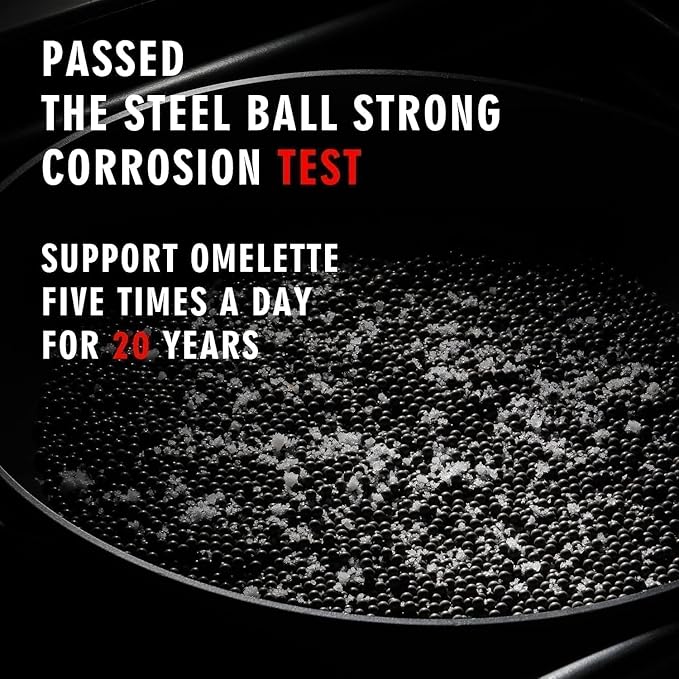 MsMk Nonstick Frying Pan, 12 1/2 Inch Titanium and Ceramic Nonstick Large Skillet Pan, Sturdy and Durable Skillet Nonstick, for Various Stove Type, Oven Safe to 700°F Pan for Cooking, Dishwasher Safe