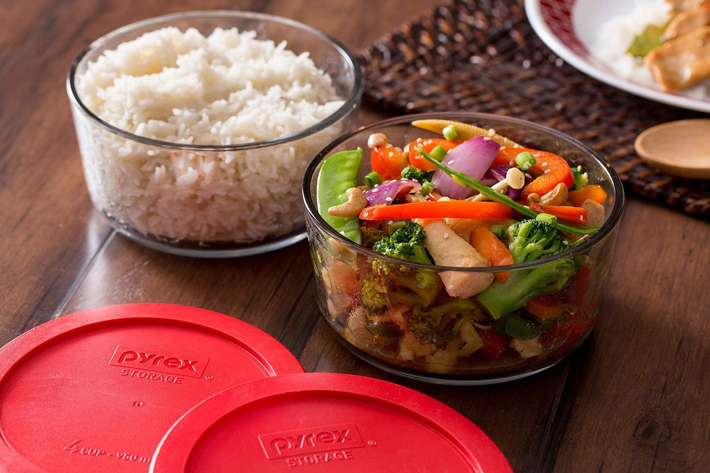 Pyrex Simply Store (8-Pack) Glass Food Storage Containers Set, (1, 2, 4 & 7 Cup) Meal Prep Containers With BPA-Free Lids, Dishwasher & Microwave Safe