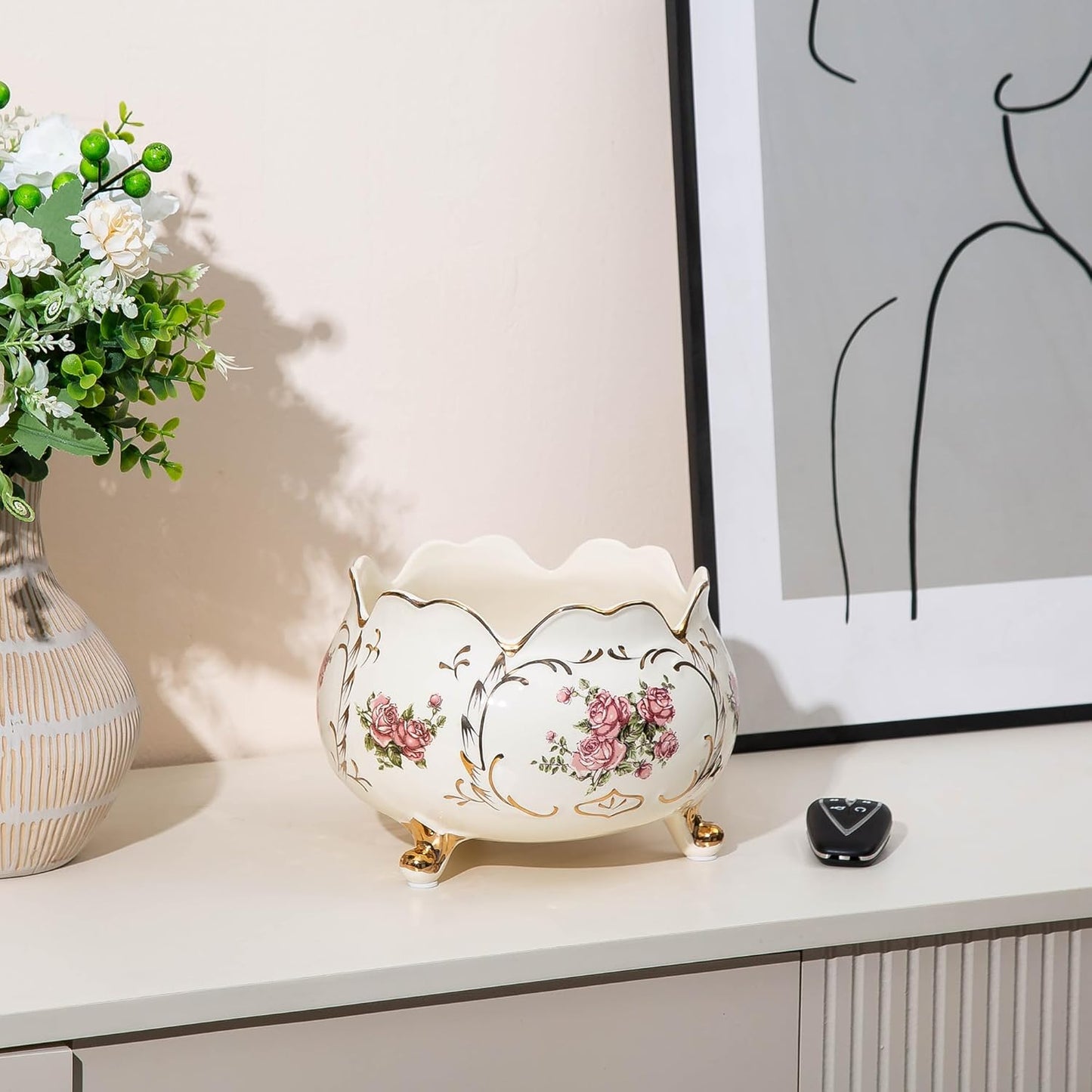 Ceramic Fruit Bowl, Handmade Decorative Bowl, Candy Bowl, Entryway Table Decor, Vase for Home Decor, Key Storage and Organization