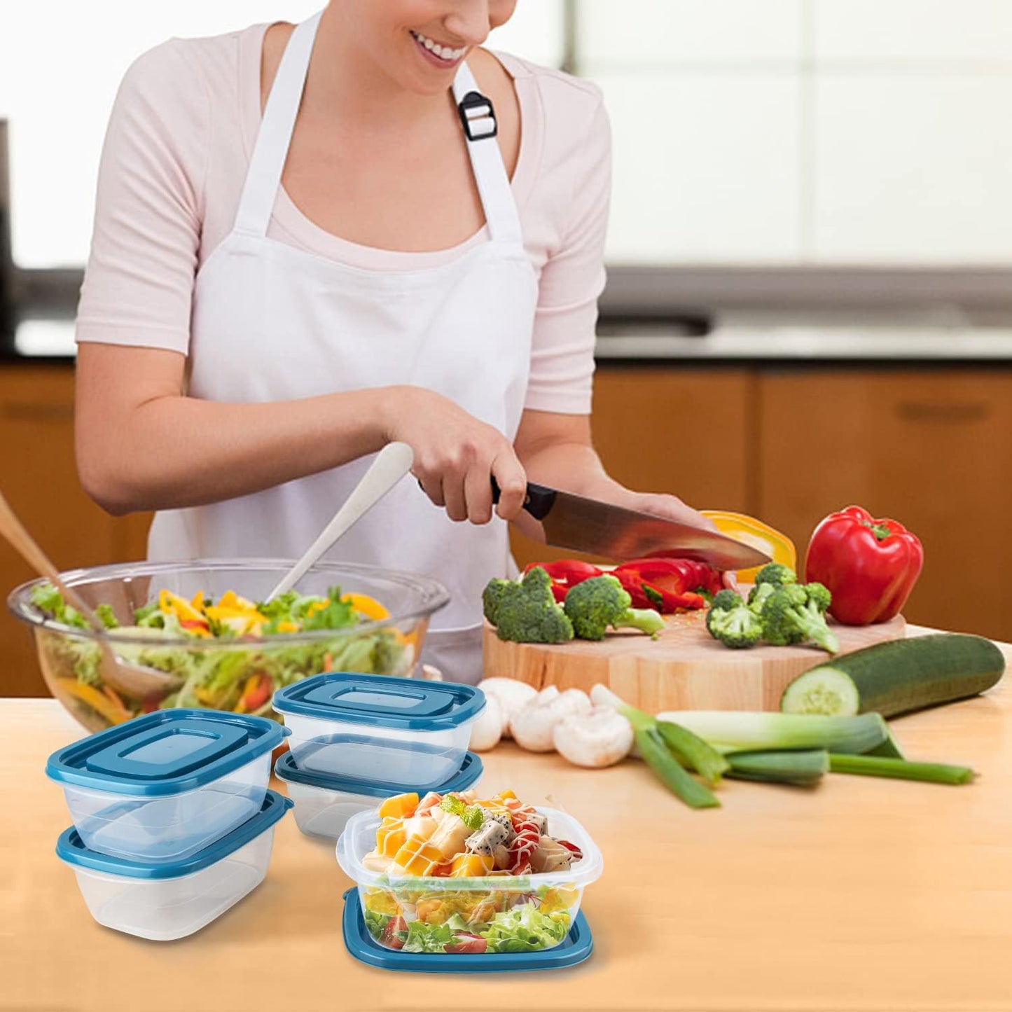 15PCS Rectangle Plastic Portion Box Sets with Lids.Food Storage Box,Container Sets,Food Storage,Food Containers,Plastic Container,use for School,0.53 Quarts Per Box,Age over 3 Years Old