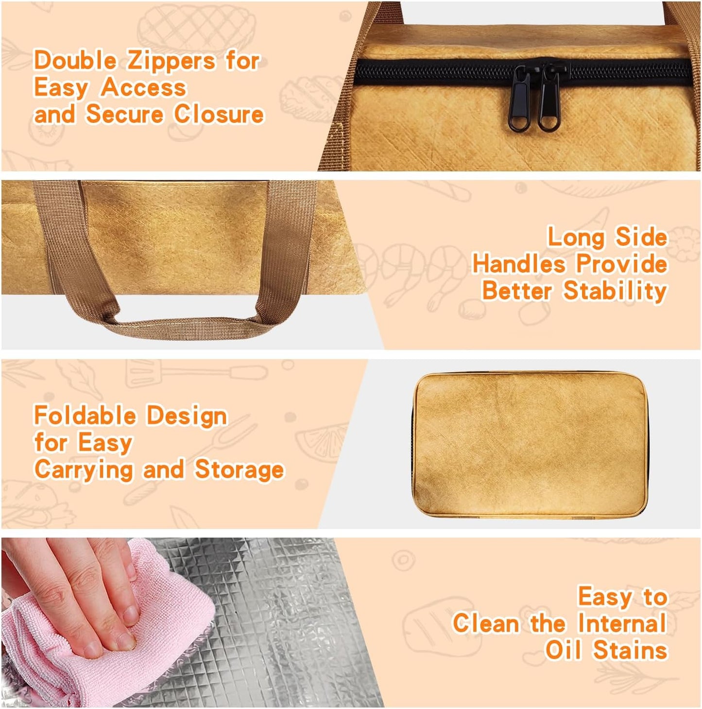 Grekos BBQ Blanket,180° Full Opening Insulated Meat Resting Bag for Brisket,Pork Shoulders,Steaks & Turkeys|Heavy-Duty Smoker Blanket with Wide Mouth Design for Moisture Retention and Tender BBQ