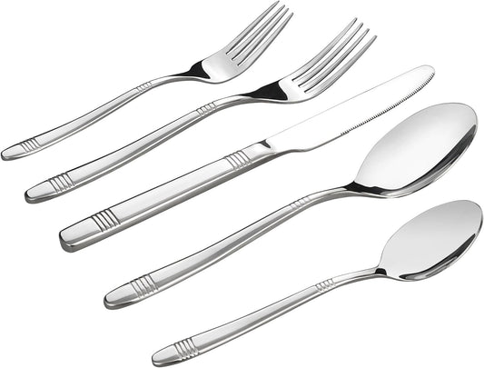 Begale 60-Piece Flatware Set, Stainless Steel, Service for 12