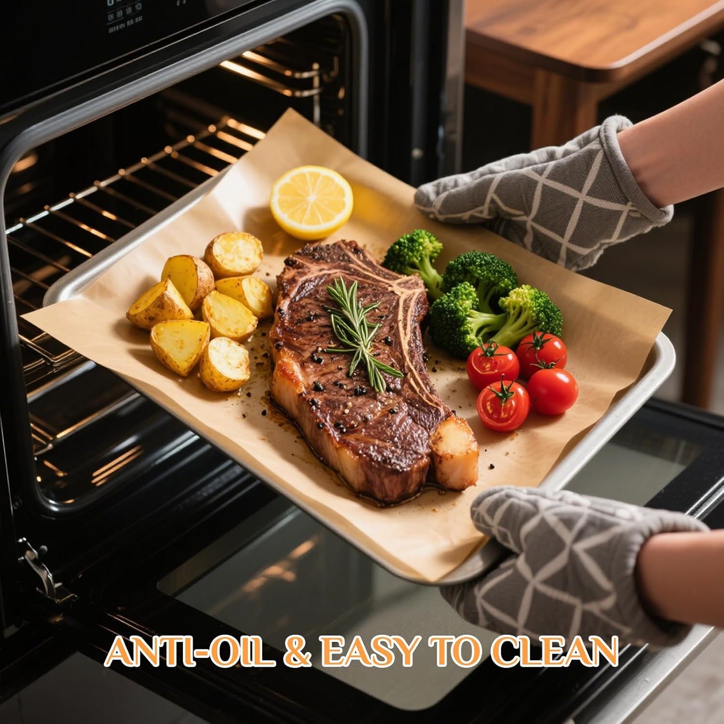 MUCHII 200 Pcs Parchment Paper Sheets, 12 x 16 Inch Precut Non-Stick Baking Parchment for Oven, Grilling, Steaming, Air Fryer, and Half Sheet Pans