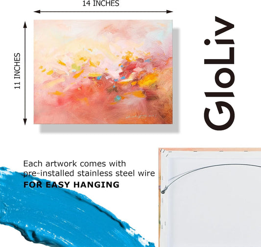 Gloliv Canvas Wall Art – Abstract Wall Decor Painting, Artist-Authorized Reproduction Canvas Prints, Modern Wall Art Decor for Living Room, Bedroom, or Office 14"x11"