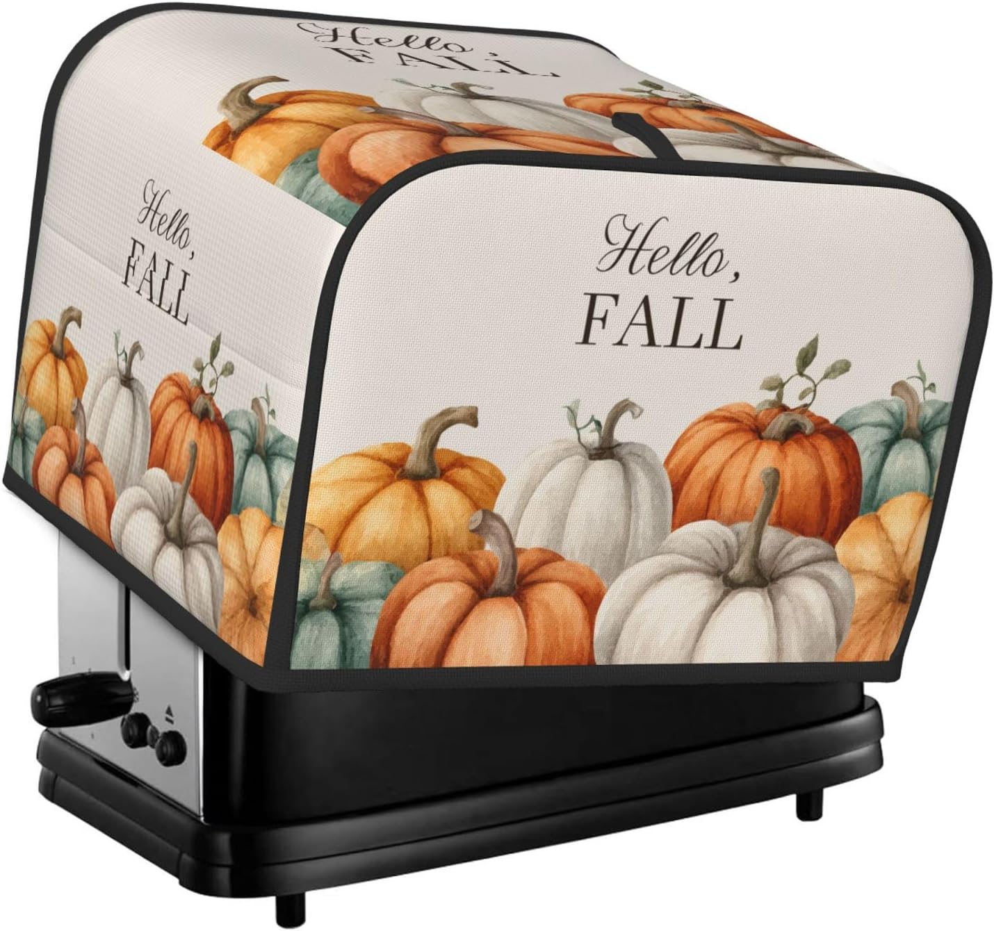 Toaster Cover 4 Slice Pumpkin Fall Autumn Thanksgiving Kitchen Small Appliance Covers with Pockets Dust and Fingerprint Protection