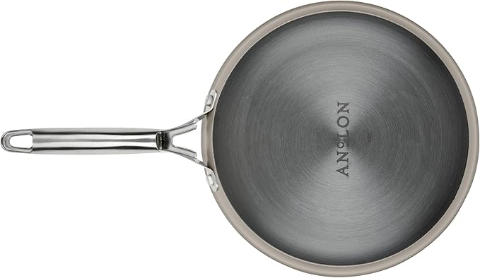 Anolon Achieve Hard Anodized Nonstick Cookware Pots and Pans Set, 9 Piece - Silver