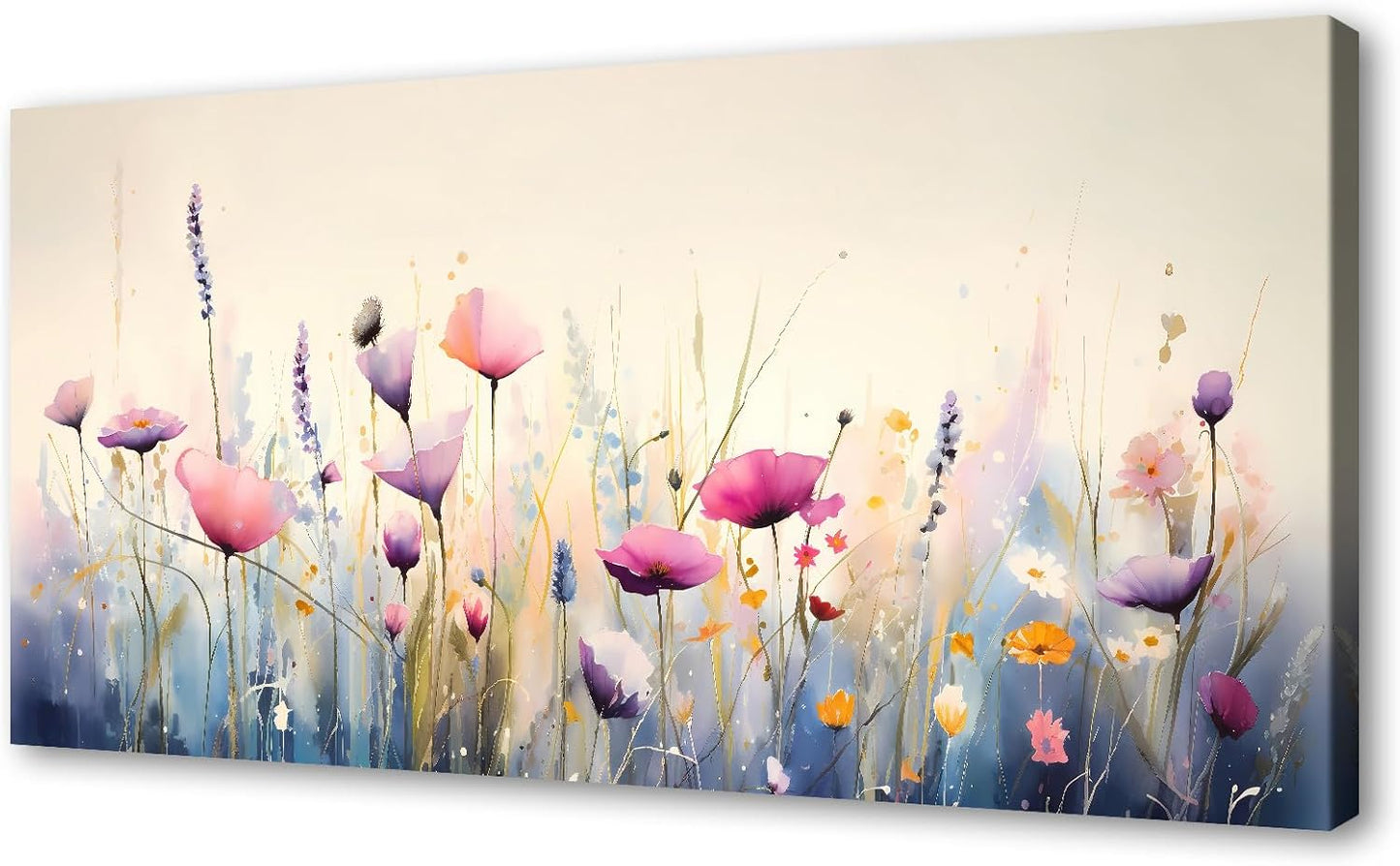 YYYYHPP YP2462 Flowers Wall art Colorful Wildflower Canvas Print Wall Art Wall Art Painting for Living Room Bedroom Kitchen Home and Office Wall Decor