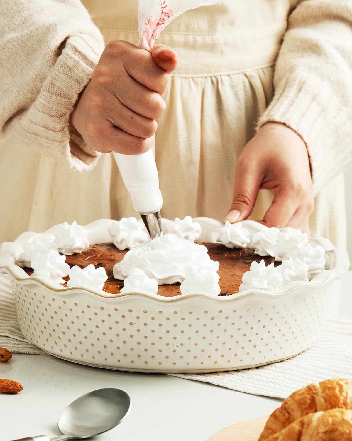 getstar Pie Pan, Ceramic (Dots (Deep))