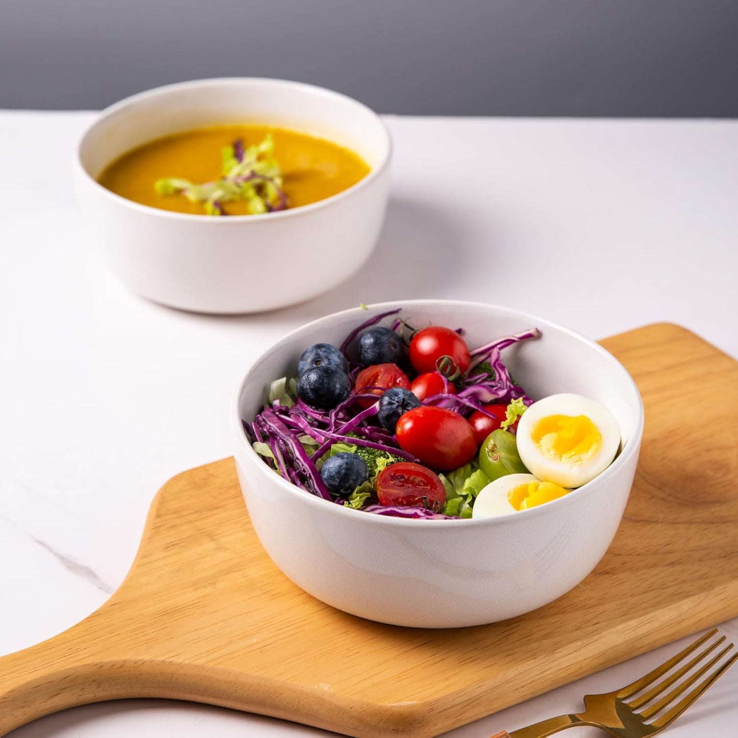 AmorArc Stoneware Dinnerware Sets,Round Reactive Glaze Ceramic Plates and Bowls Sets,Highly Chip and Crack Resistant | Microwave & Dishwasher Safe,Service for 8 Dishes Set (24pc)