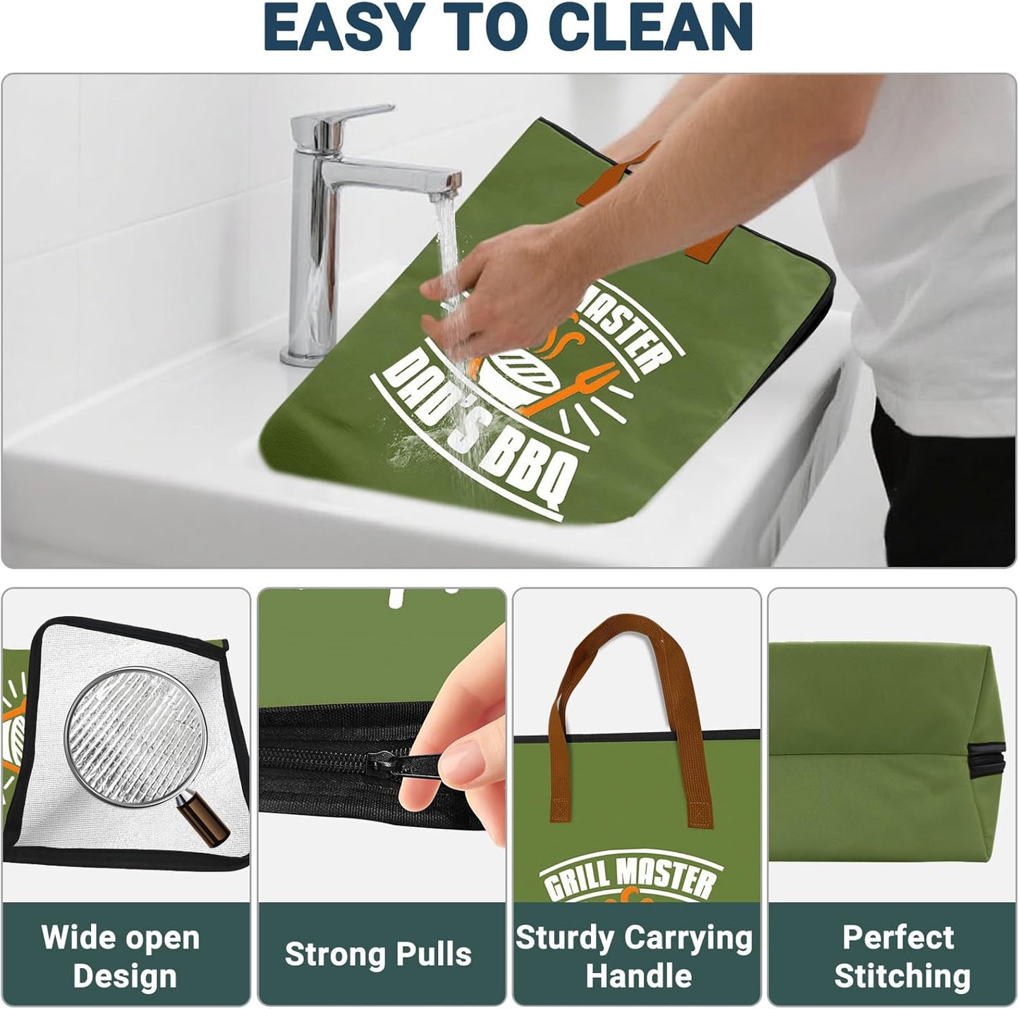 21in Brisket Blanket & Meat Resting Bag – Insulated BBQ Blanket for Resting Meat | Heavy-Duty Smoker Accessory for Brisket, Pork Shoulder, Smoked Turkey | BBQ Gifts for Men & Meat Lovers