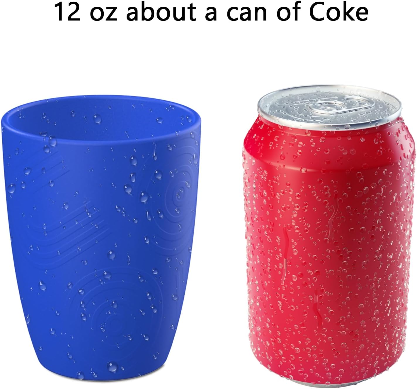 Homienly Glasses Drinking Set Premium Wheat Straw Cups Set of 6 Alternative to Plastic Cups Unbreakable Water Tumblers Reusable Cups for Kitchen Dishwasher Safe Water Glasses(12 OZ Blue Sky)