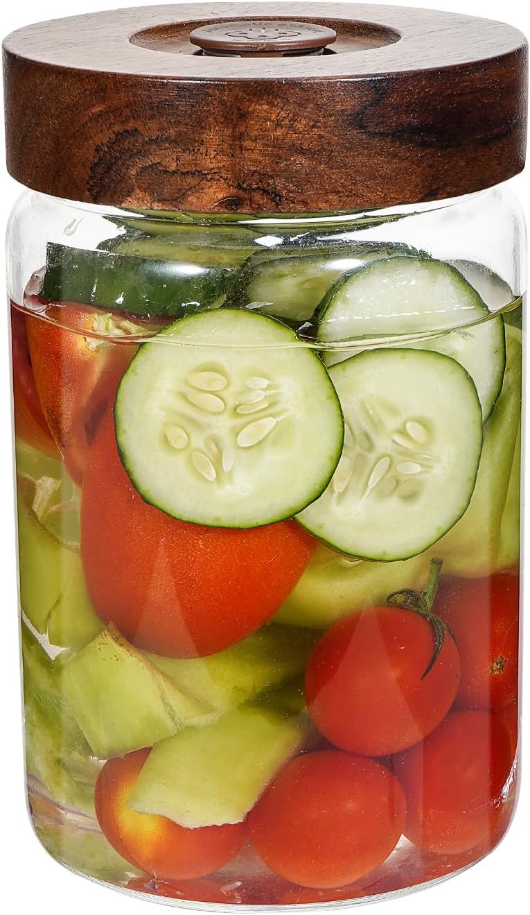 Glass Spice Jars Seasoning Containers Small Glass Jars with Lids Airtight Food Storage Canister for Kitchen Pantry Sugar Tea Coffee Bean Nuts Cookies Herbs Salt (30oz(900ml)*1 pack)