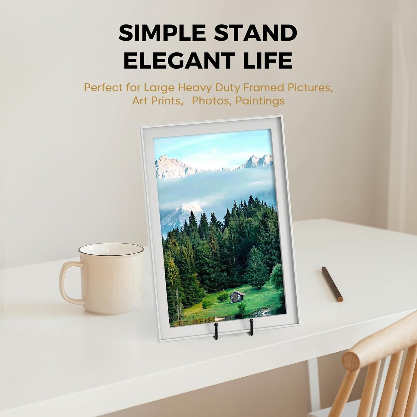 TR-LIFE 14 Inch Black Metal Plate Stand (3 Pack) - Heavy Duty Display Easel Holder for Large Picture Frames, Plates and Signs