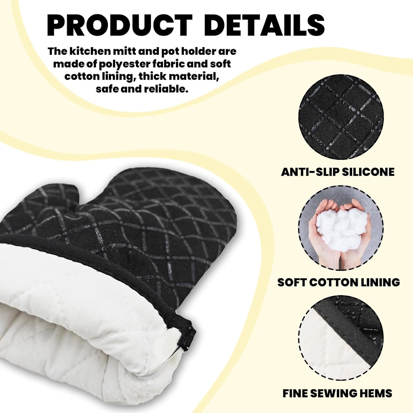 Funny Oven Mitts Gifts（Set of 2） If I Have to Stir It It's Homemade Oven Mitts and Pot Holders Set Kitchen Heat Resistant Gloves Silicone Non-Slip Oven Mitts Chef Gifts for Women Men Friend