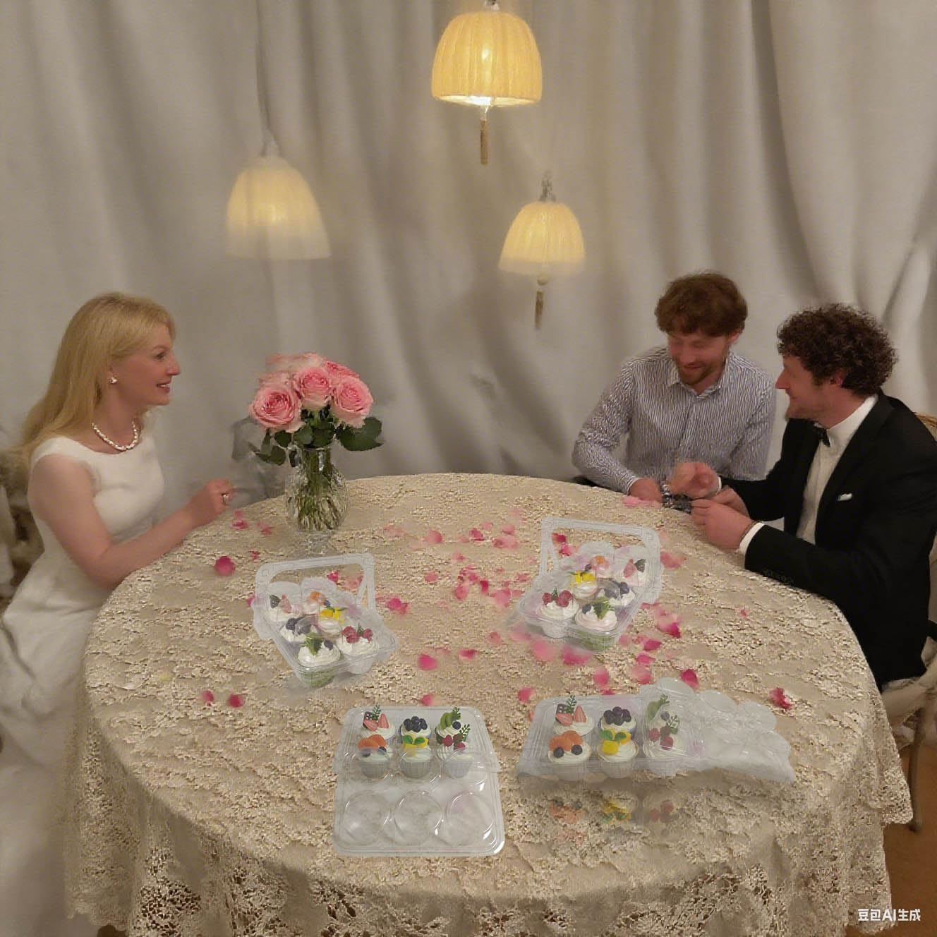 50 Pack of 6-Chamber Handheld Transparent Muffin Container, Disposable Plastic Cupcake Container With Lid, Cake Rack