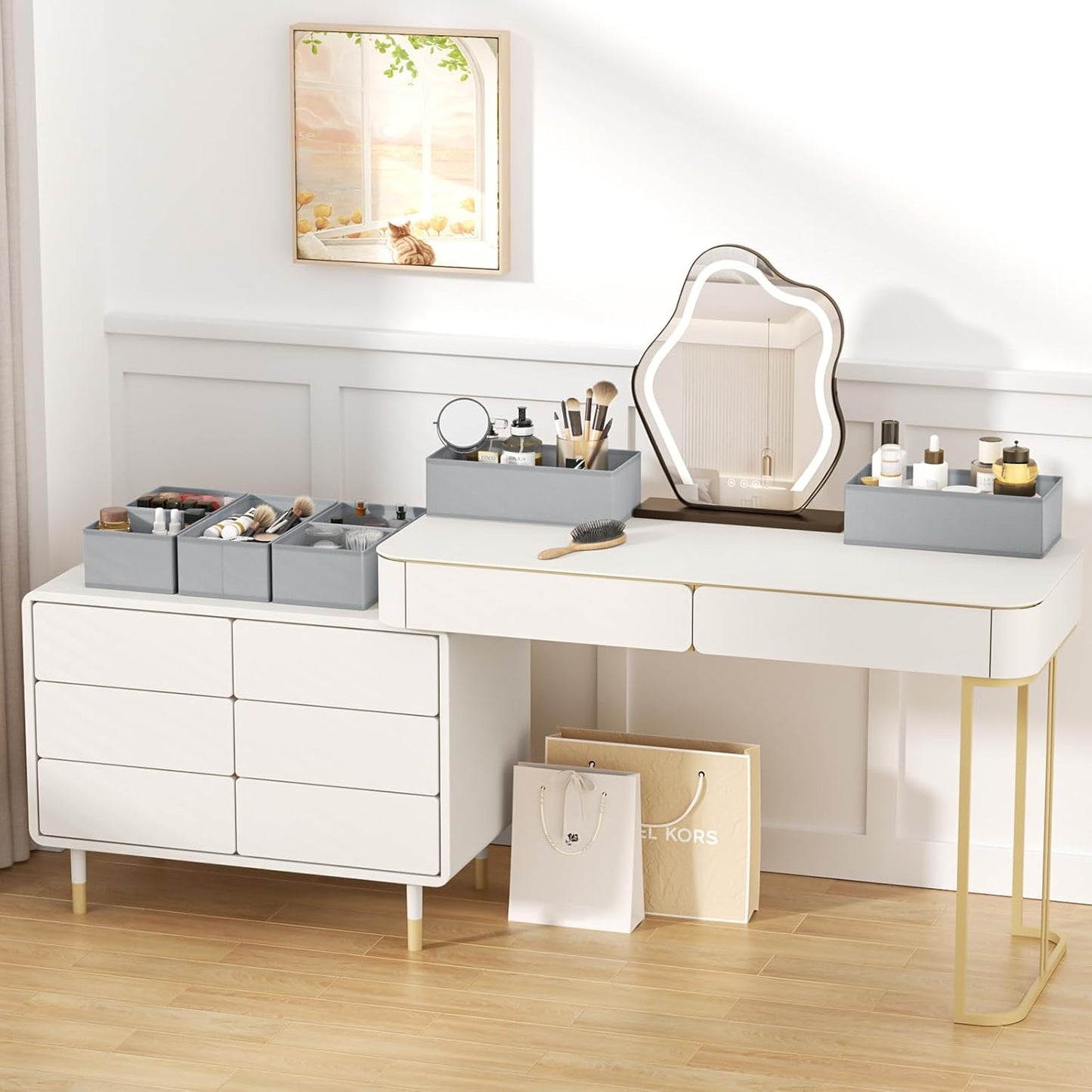 DIMJ Drawer Organizer Clothes Storage - 24 Pack Baby Dresser Organizer for Nursery, Foldable Closet Drawer Organizer Bins for Bedroom Organization, Fabric Storage Dividers for Socks, Underwears, Bras